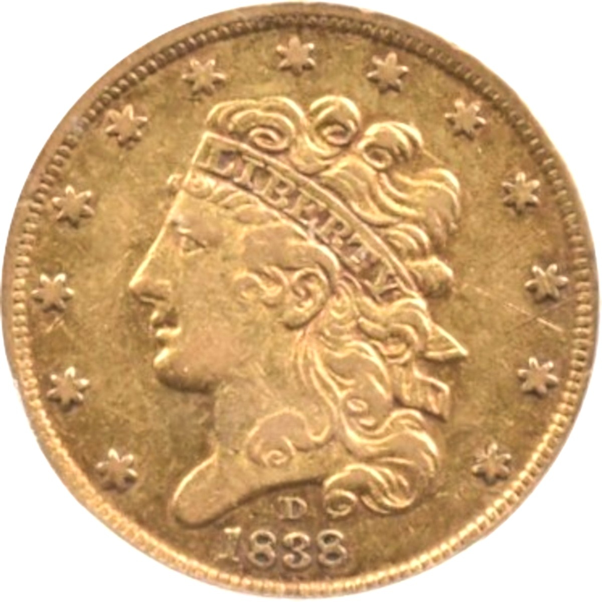 1838-D-$5-Classic-Head-First-Year-Dahlonega-Mint-Half-Eagle